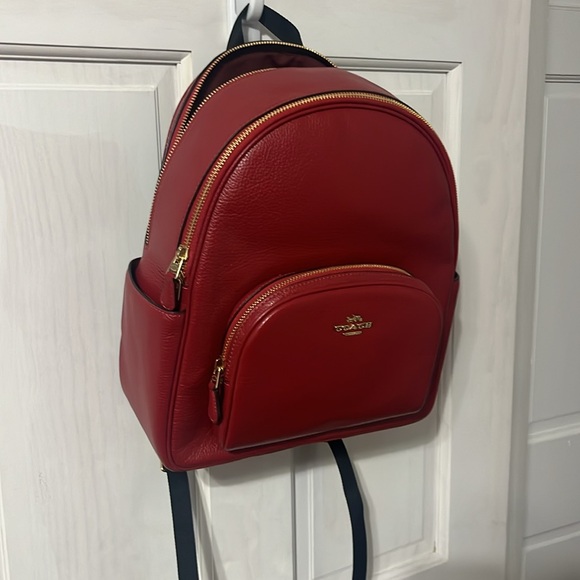 Beautiful 😻 red COACH backpack 🎒 purse ❤️💕💕BRAND NEW - Picture 2 of 6